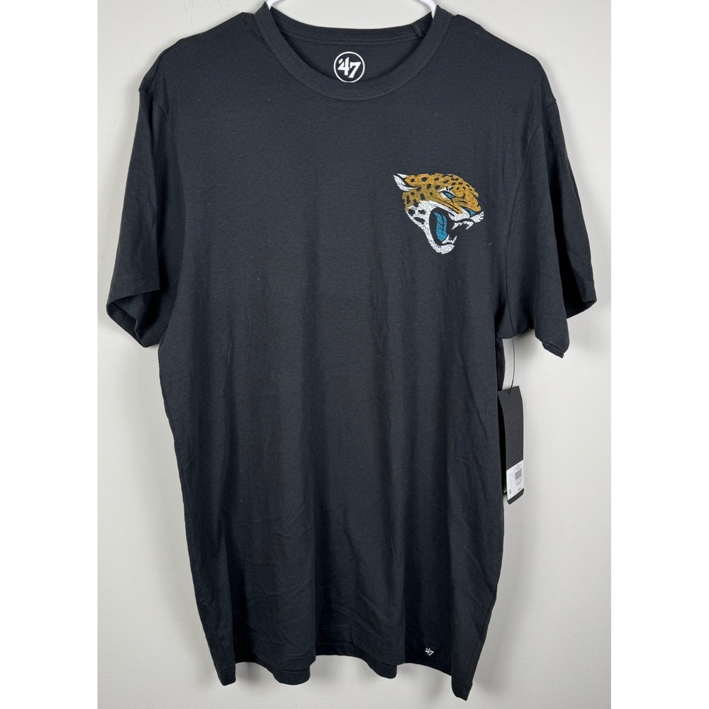 47 Brand Jacksonville Jaguars NFL Mens‎ Medium Black Graphic T-Shirt, NWT